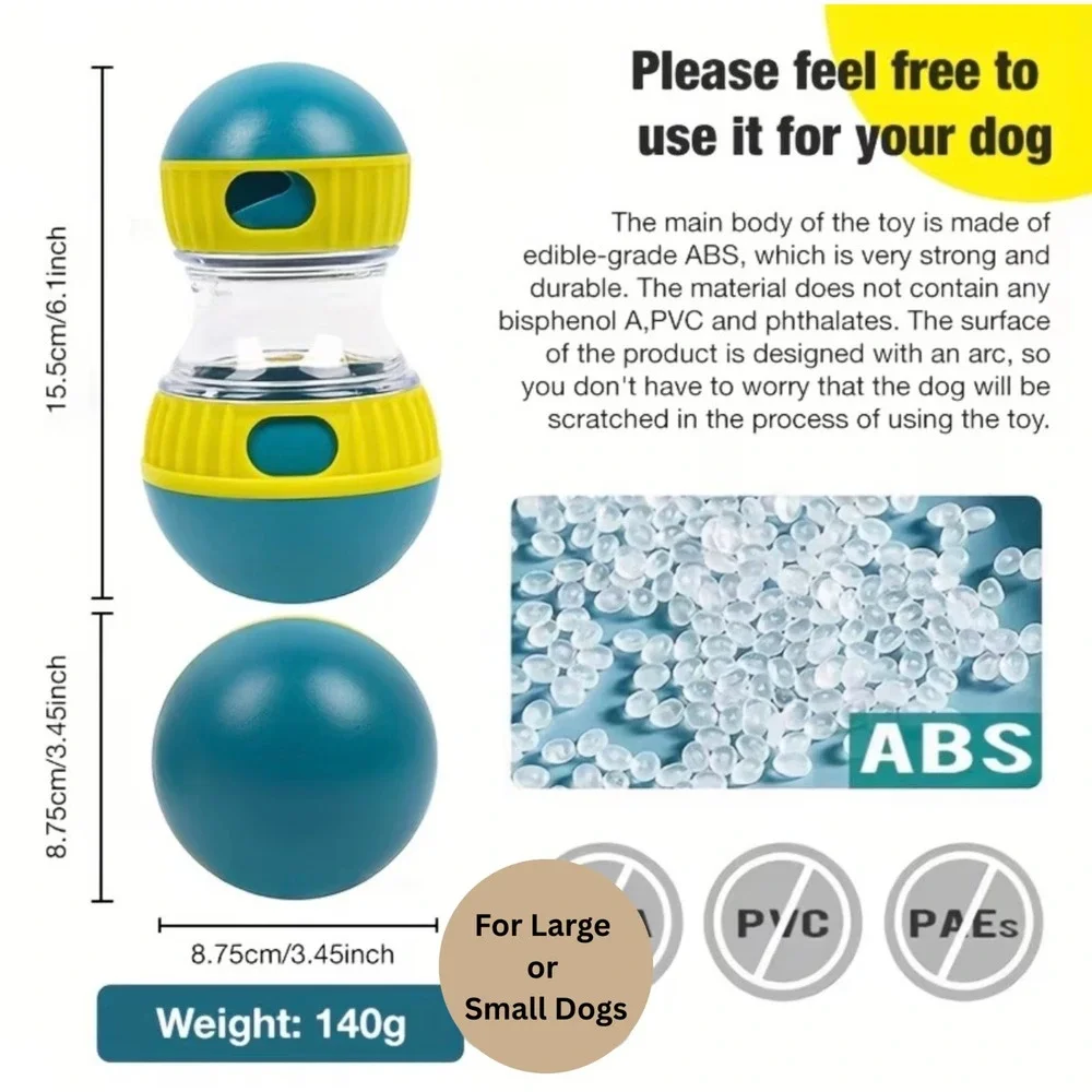 Dog‎ Food Treat Dispenser Toy Large Dog or Small Dog Adjustable Puzzle Toy
